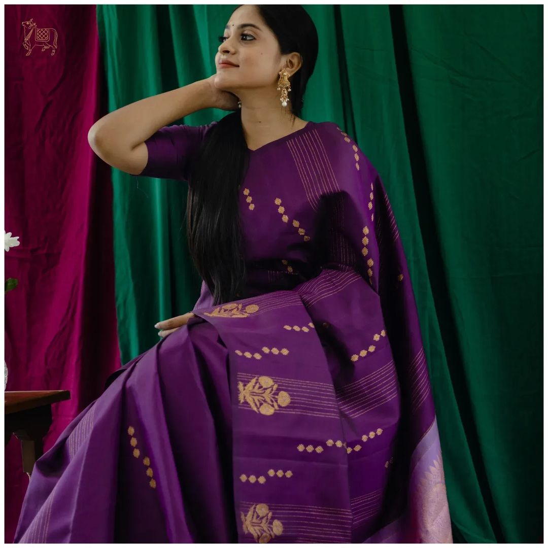 Experience Royal Elegance with  Banarasi Soft Silk Saree featuring Silver Zari Weaving