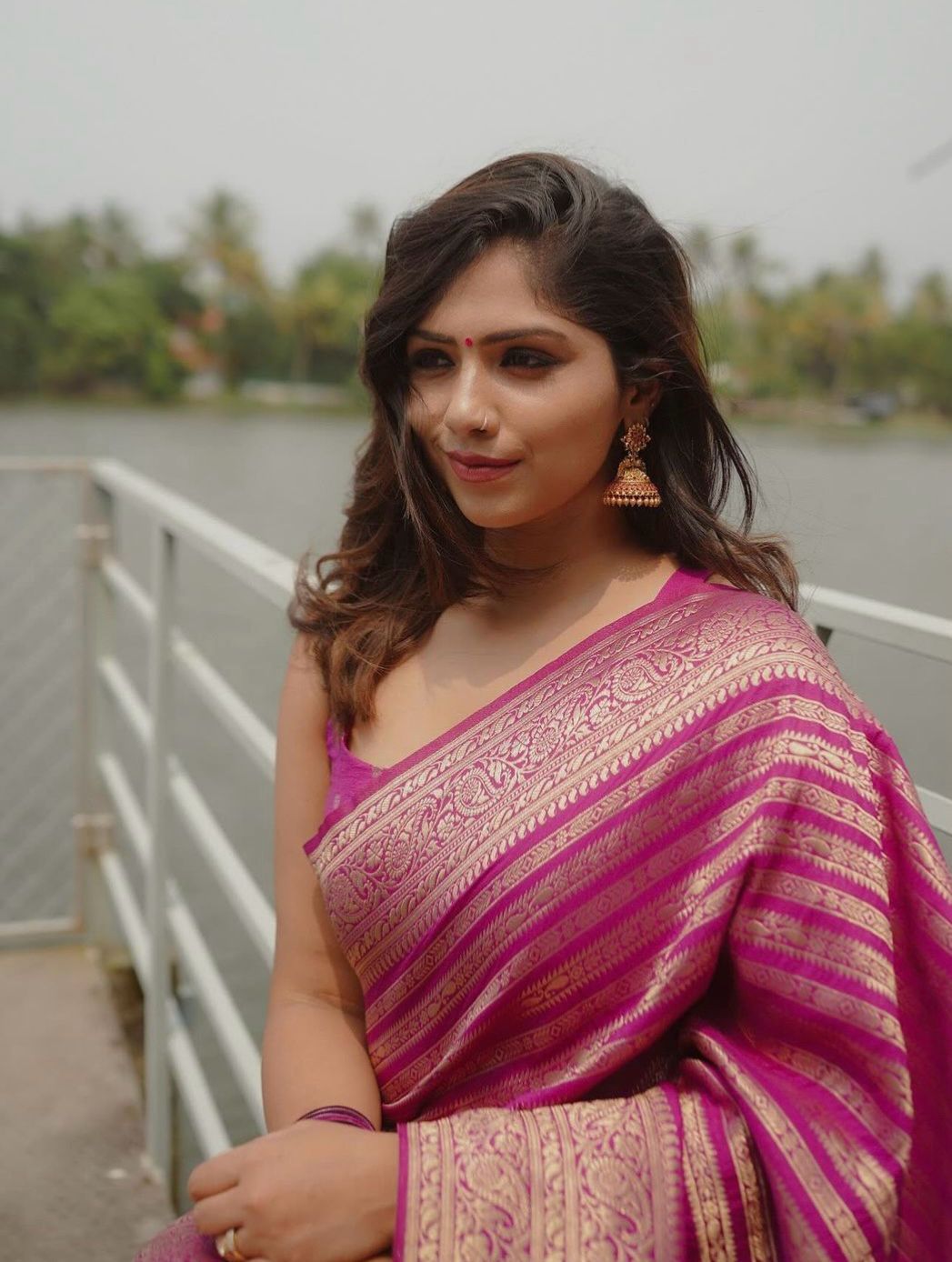 Traditional Kanjivaram Silk Saree with Double Zari Borders – A Regal Heritage Piece