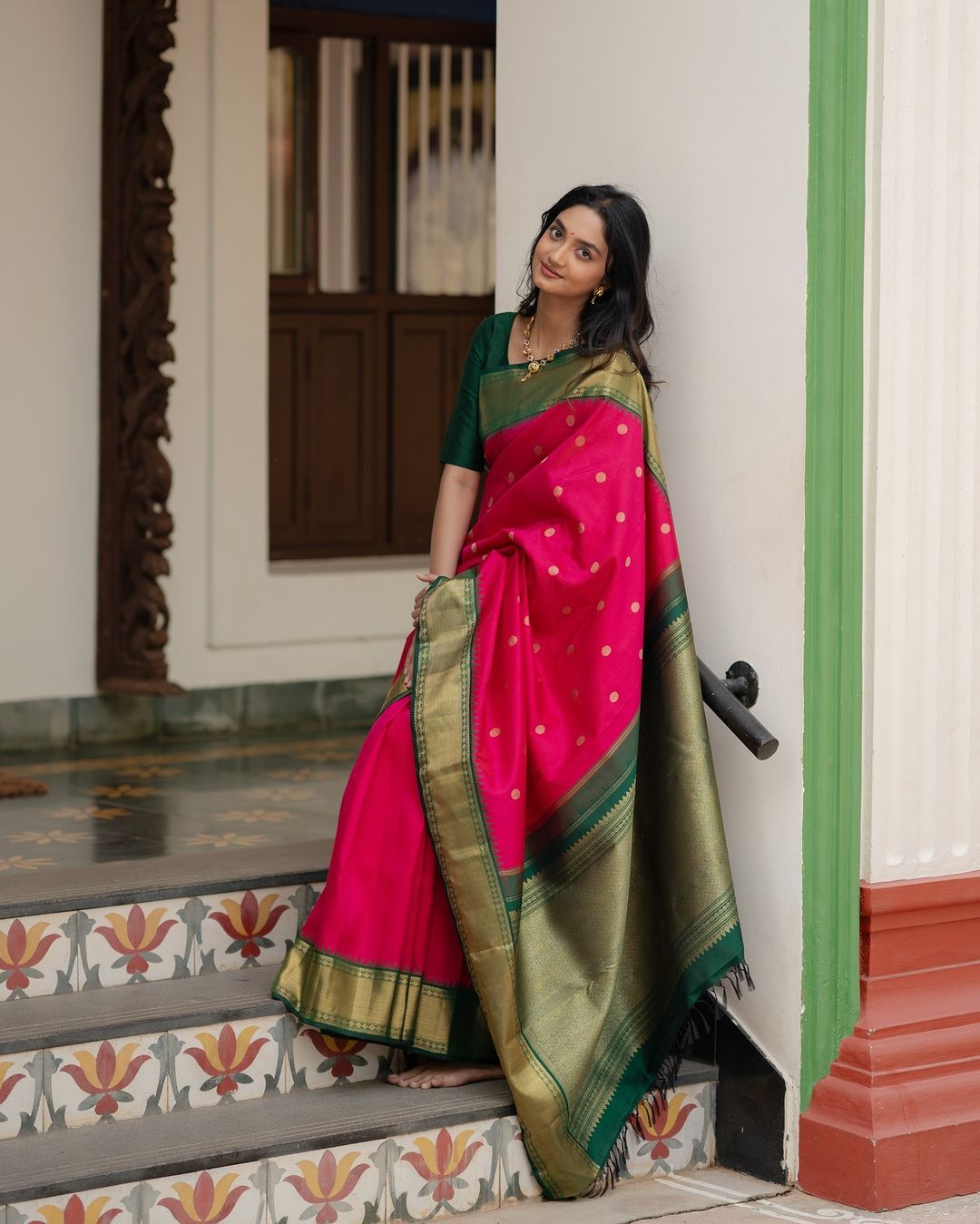 Timeless Banarasi Soft Silk Saree with Grand Gold Zari Brocade
