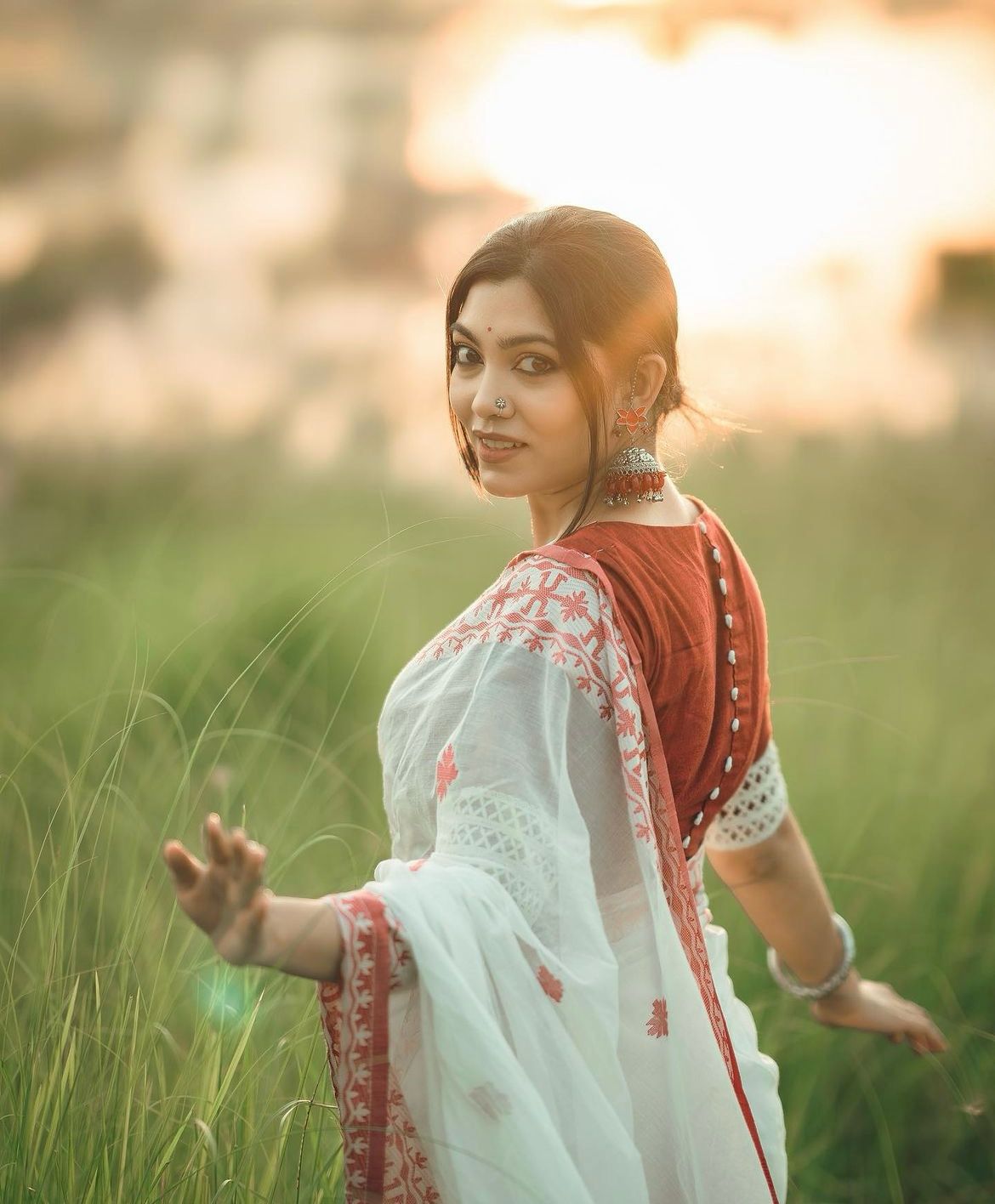 Festive Soft Linen Cotton Silk Saree with Rich Jacquard Pallu – Elegant Comfort for Every Celebration