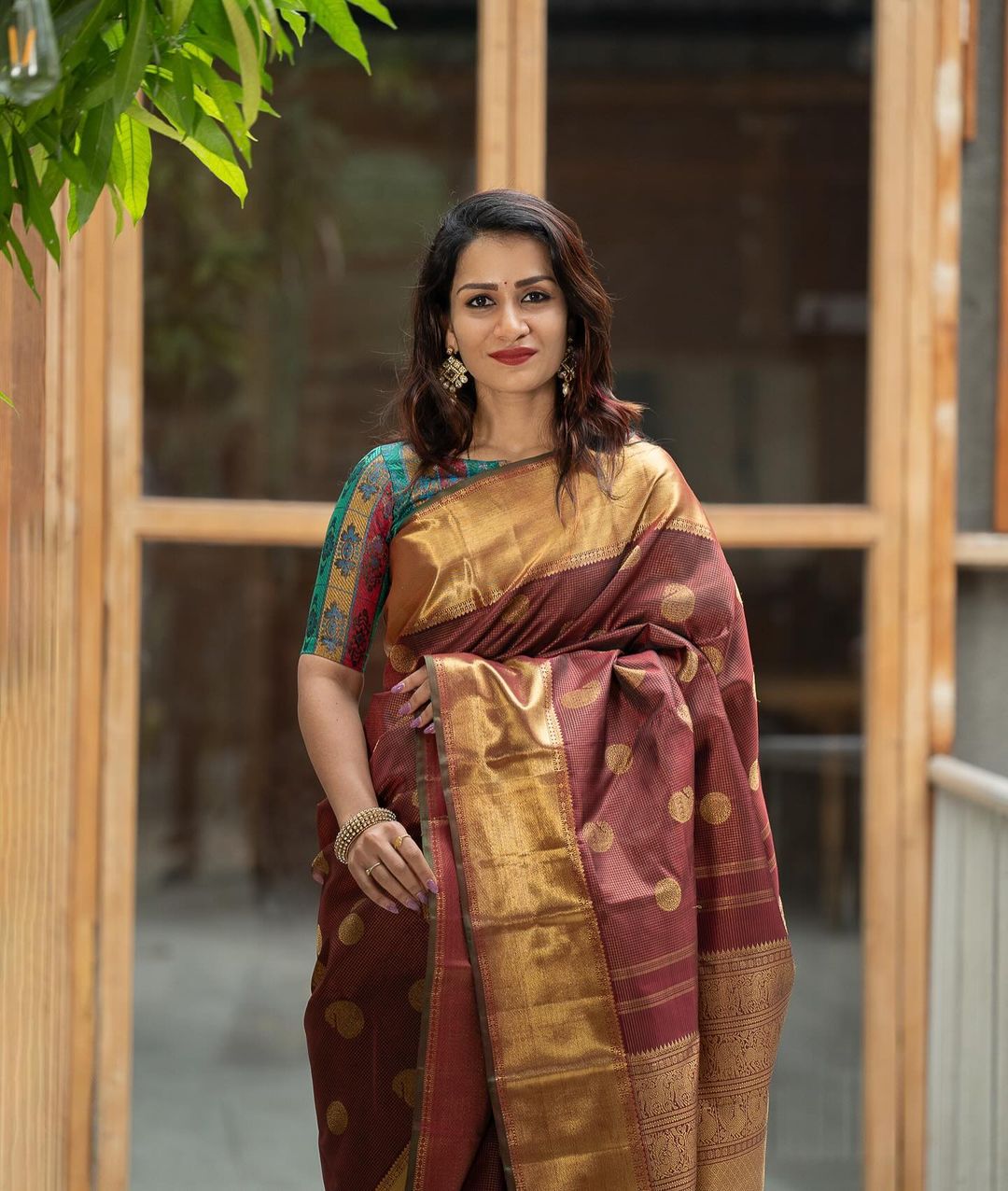 Banarasi Silk Saree in Soft Finish – Heavy Brocade with Rich Gold Zari Accents