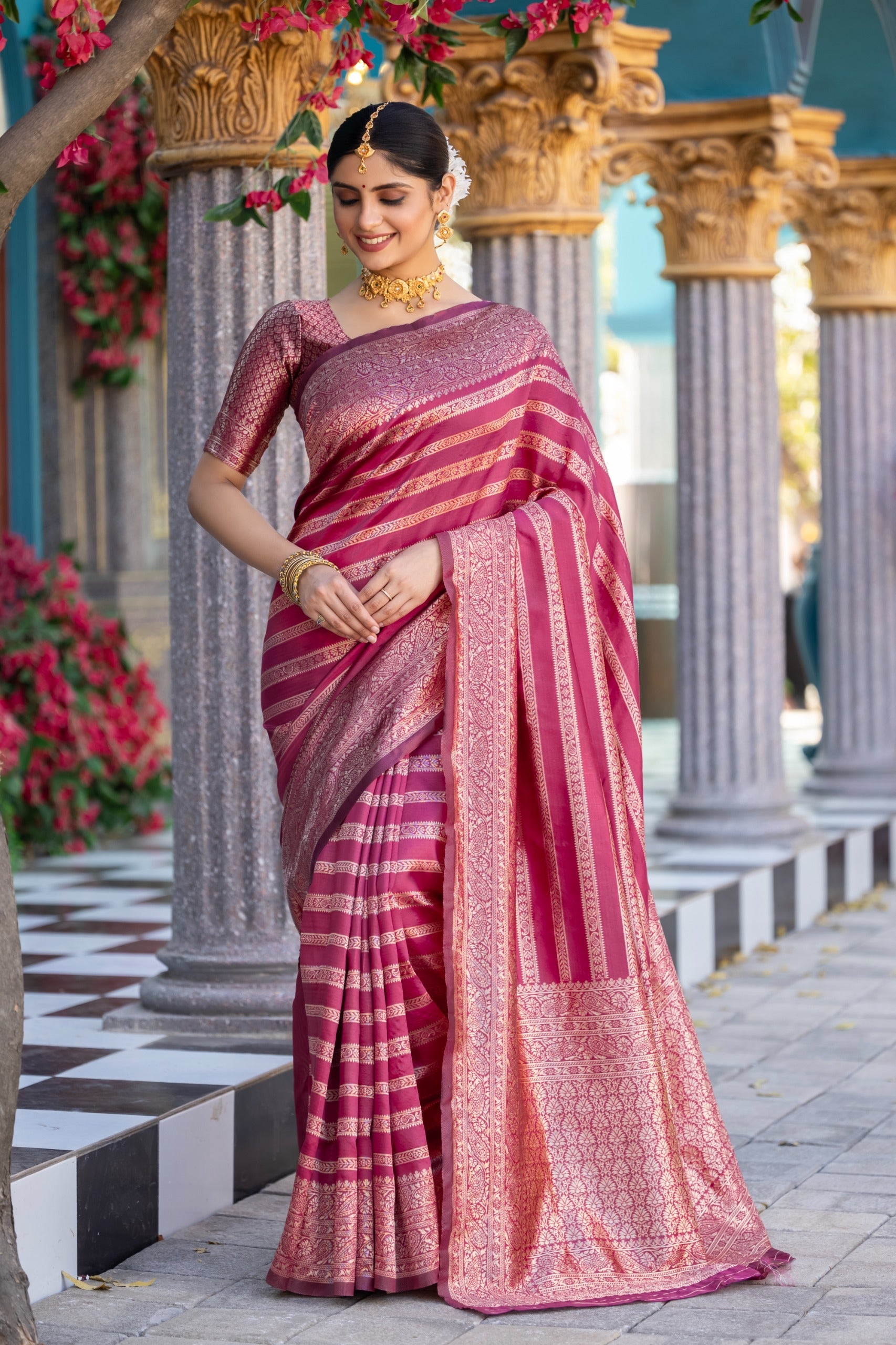 Timeless Banarasi Soft Silk Saree with Intricate Detailing – A Must-Have for Every Saree Lover