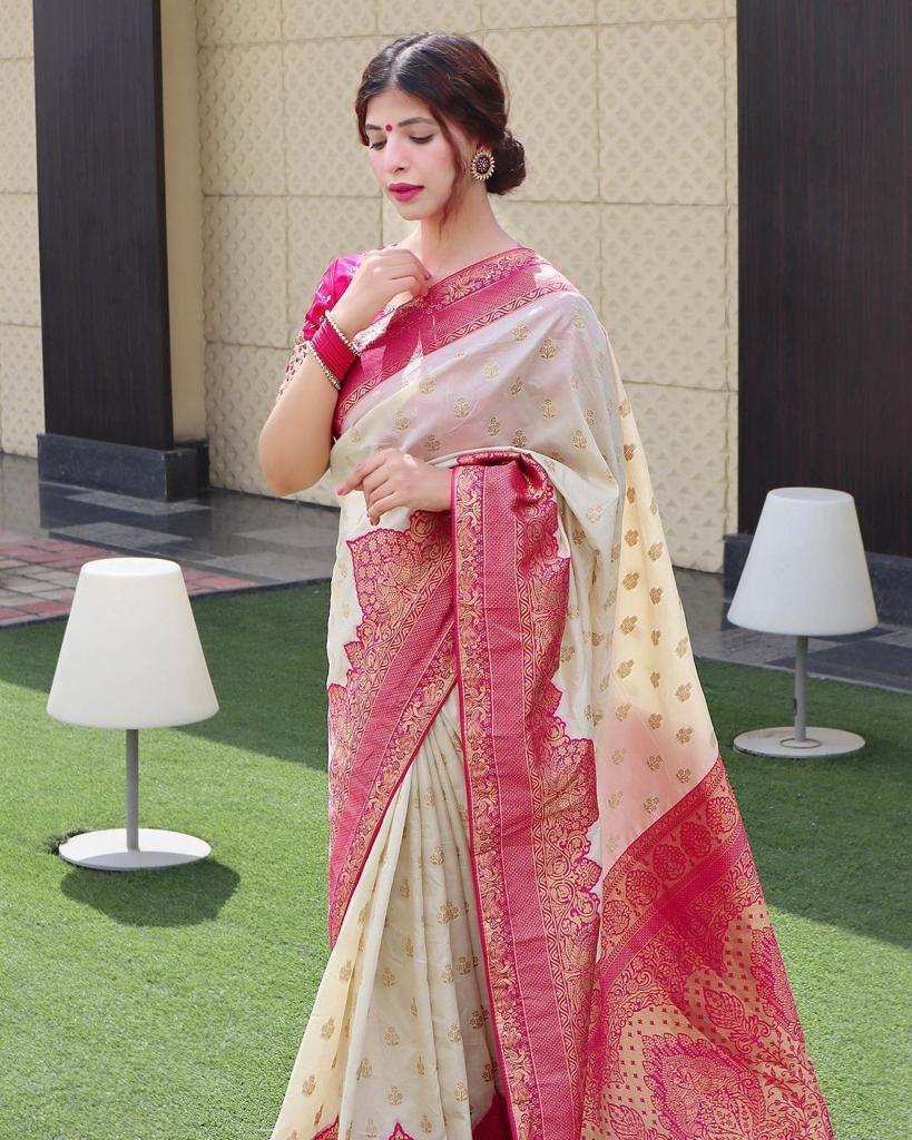 Graceful Elegance – Banarasi Soft Silk Kanjivaram Saree