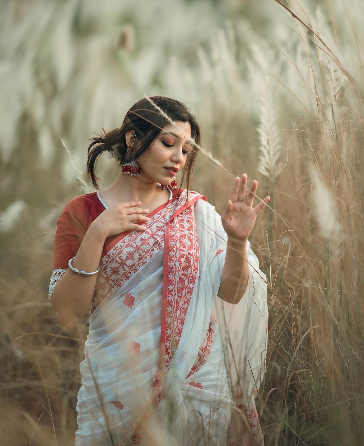 Festive Soft Linen Cotton Silk Saree with Rich Jacquard Pallu – Elegant Comfort for Every Celebration