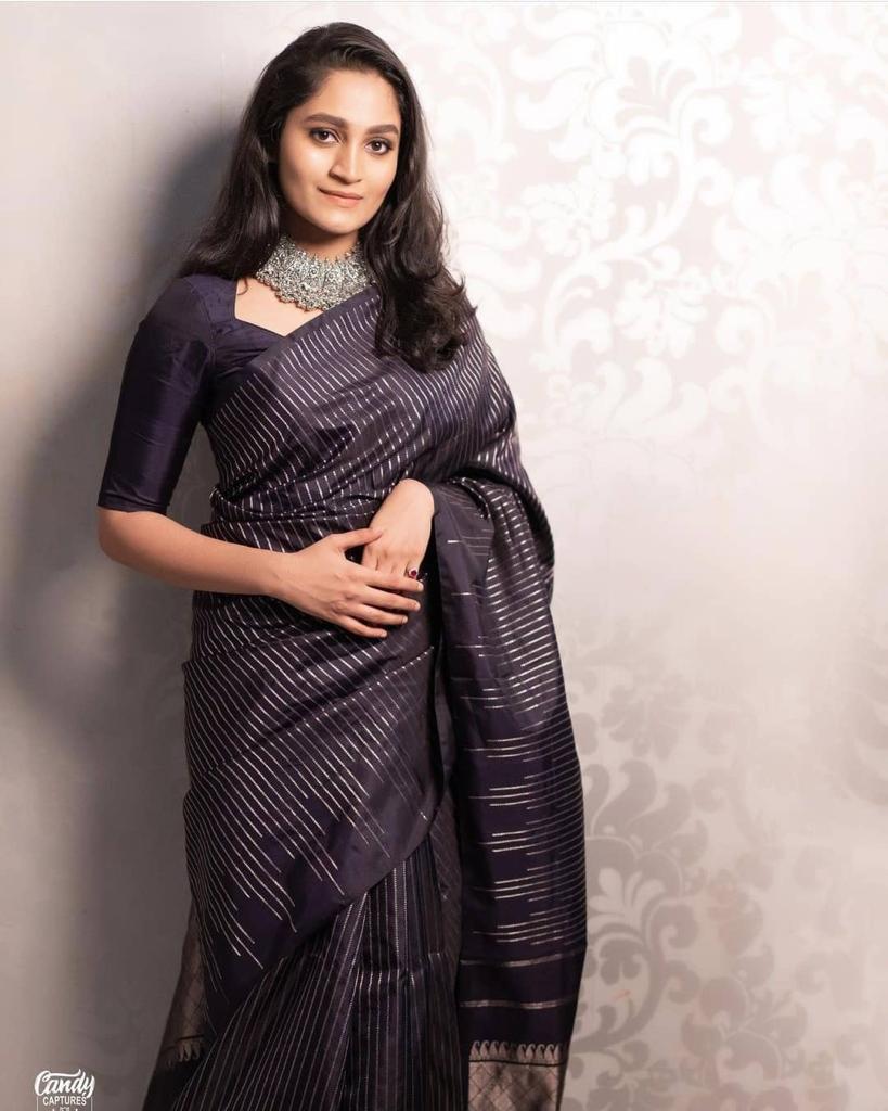 Punch Handcrafted Banarasi Soft Silk Kanjivaram Saree with All-Over Zari Work