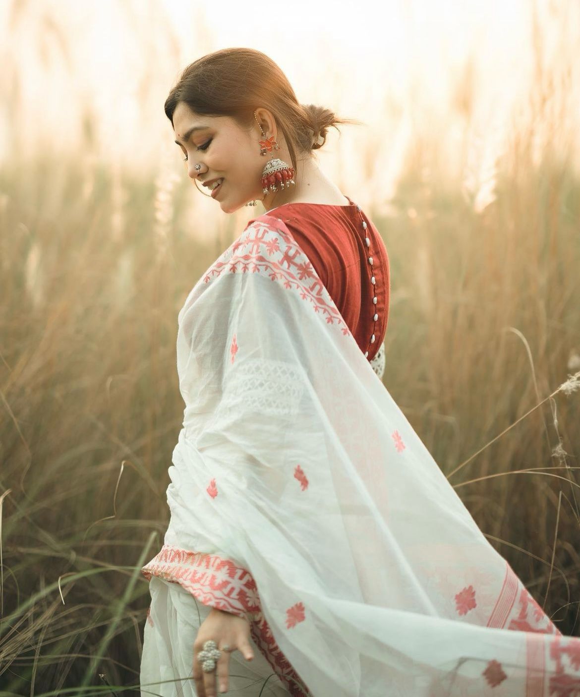 Festive Soft Linen Cotton Silk Saree with Rich Jacquard Pallu – Elegant Comfort for Every Celebration