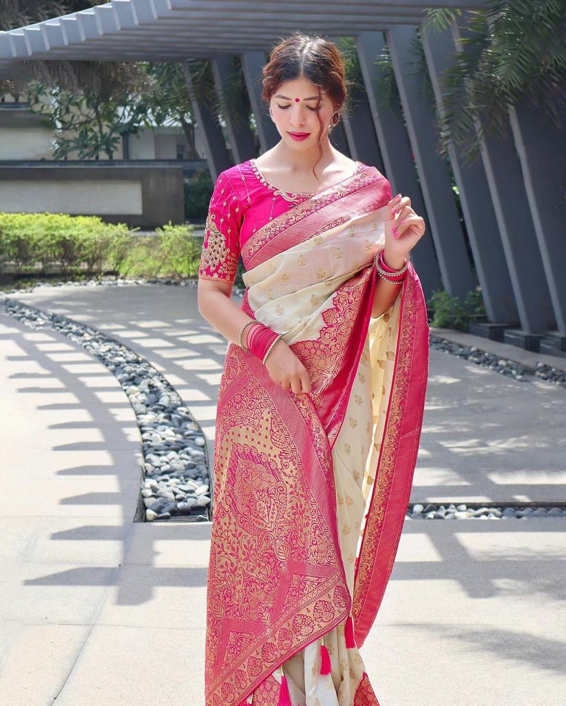Graceful Elegance – Banarasi Soft Silk Kanjivaram Saree