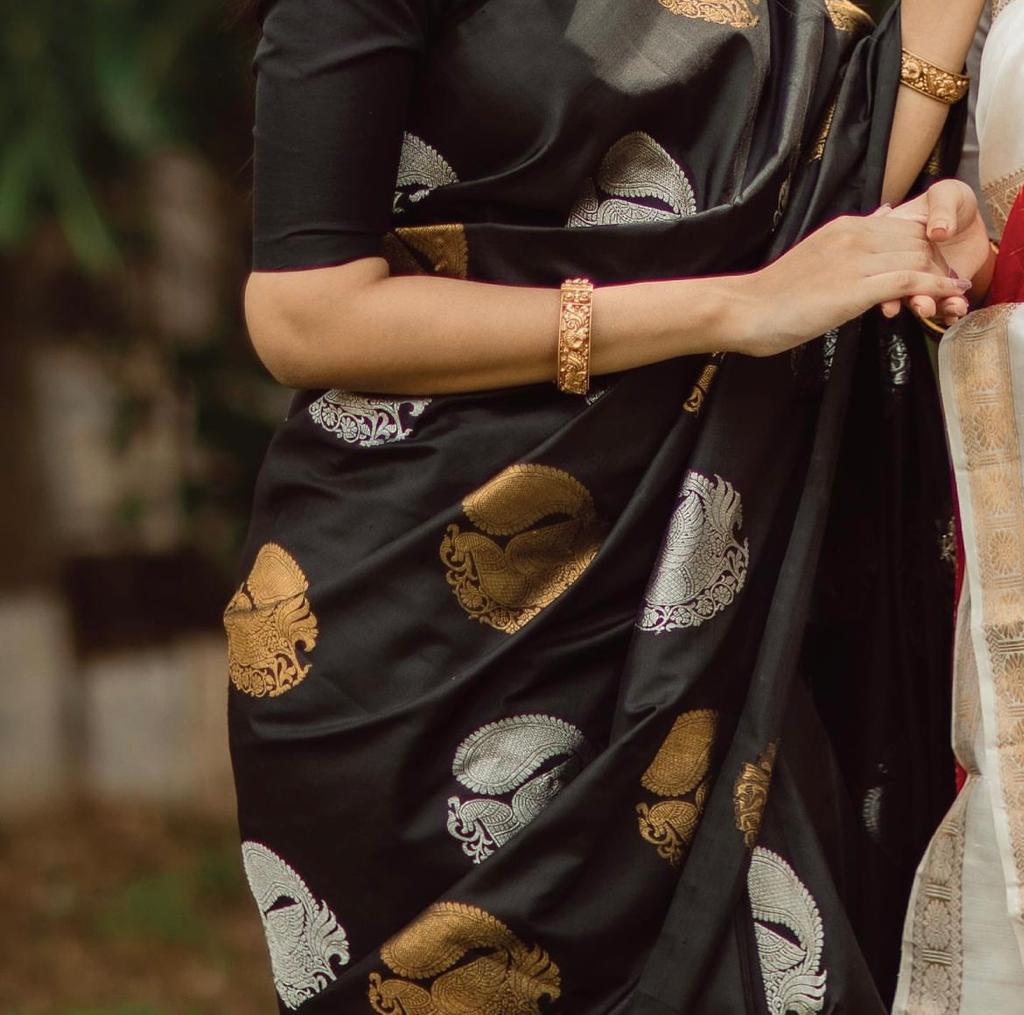 Banarasi Soft Silk Saree in Elegant Minimal Design
