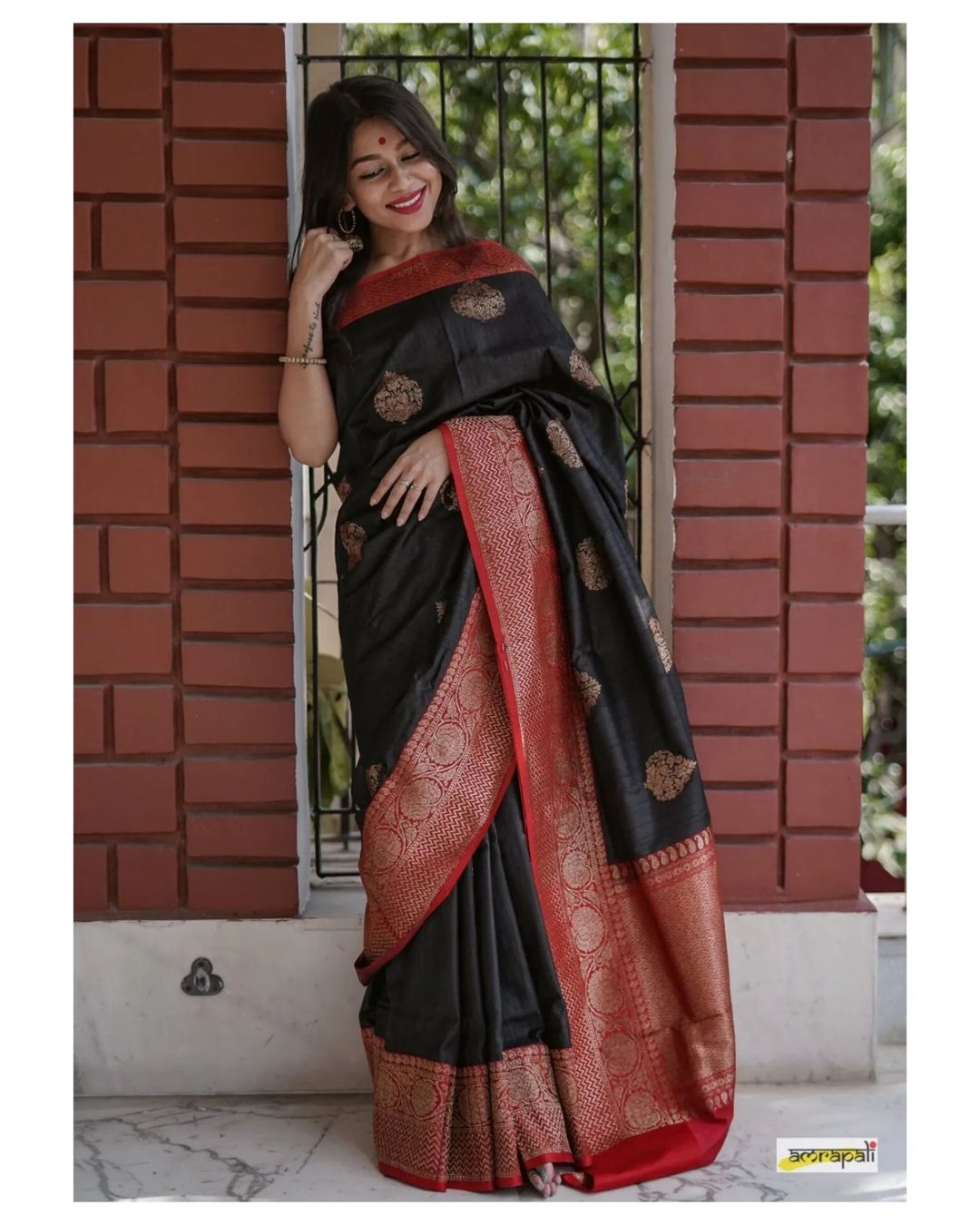 Elegant Banarasi Soft Silk Saree with Copper Zari Weaving