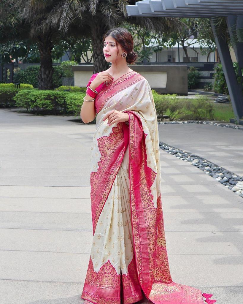 Graceful Elegance – Banarasi Soft Silk Kanjivaram Saree